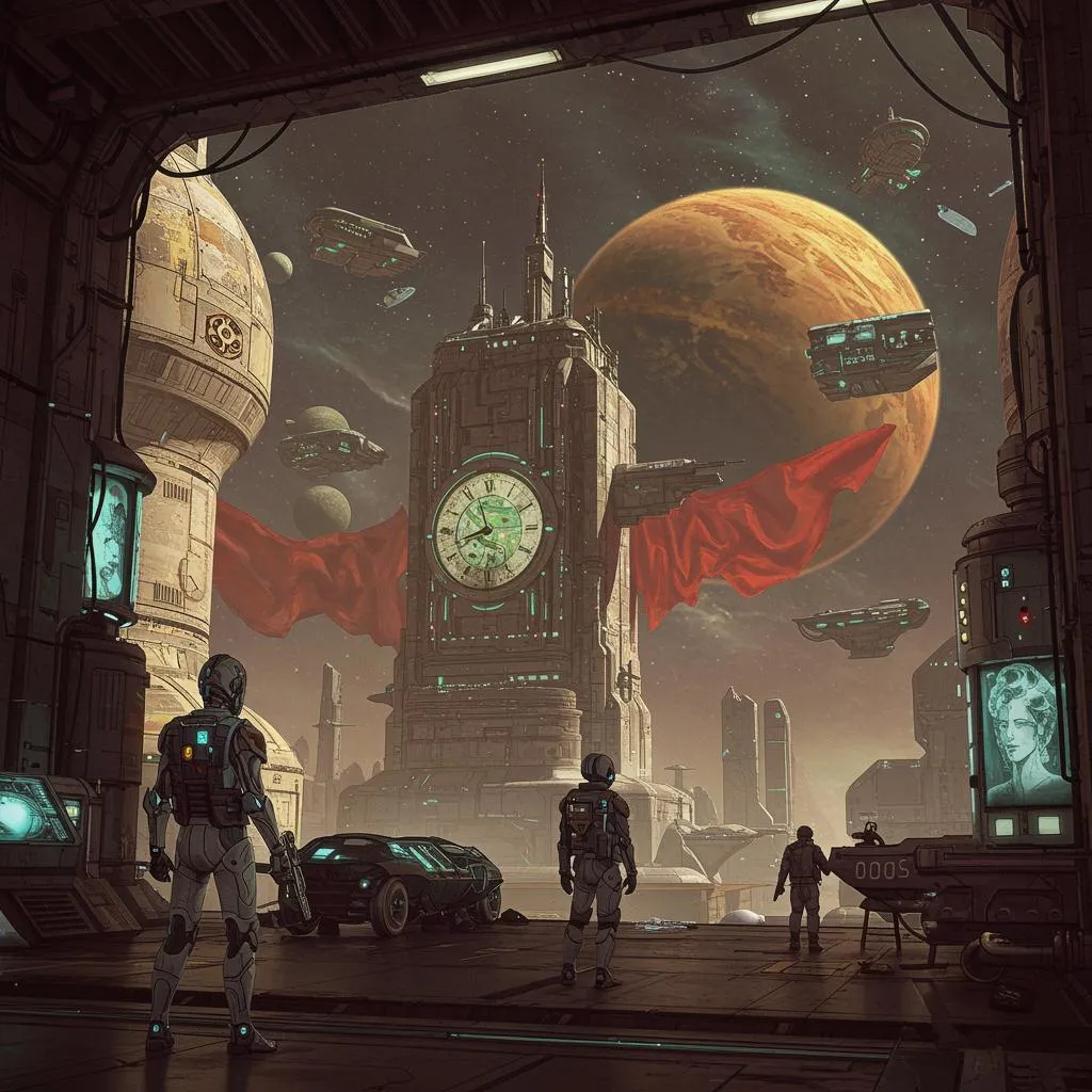 Chronos — A planet where time flows differently, dotted with ancient ruins.