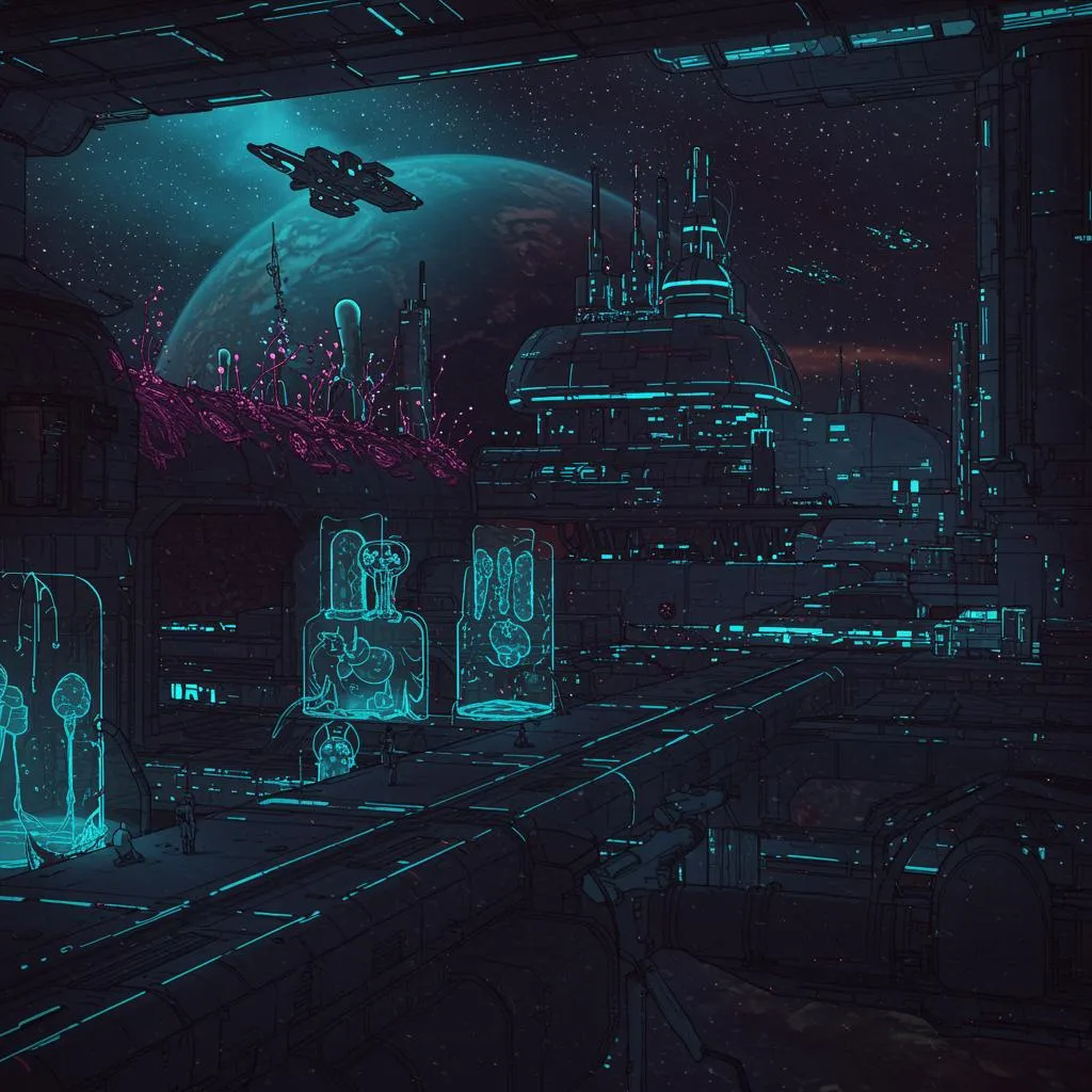 Nyx — A planet in perpetual night with bioluminescent ecosystems.