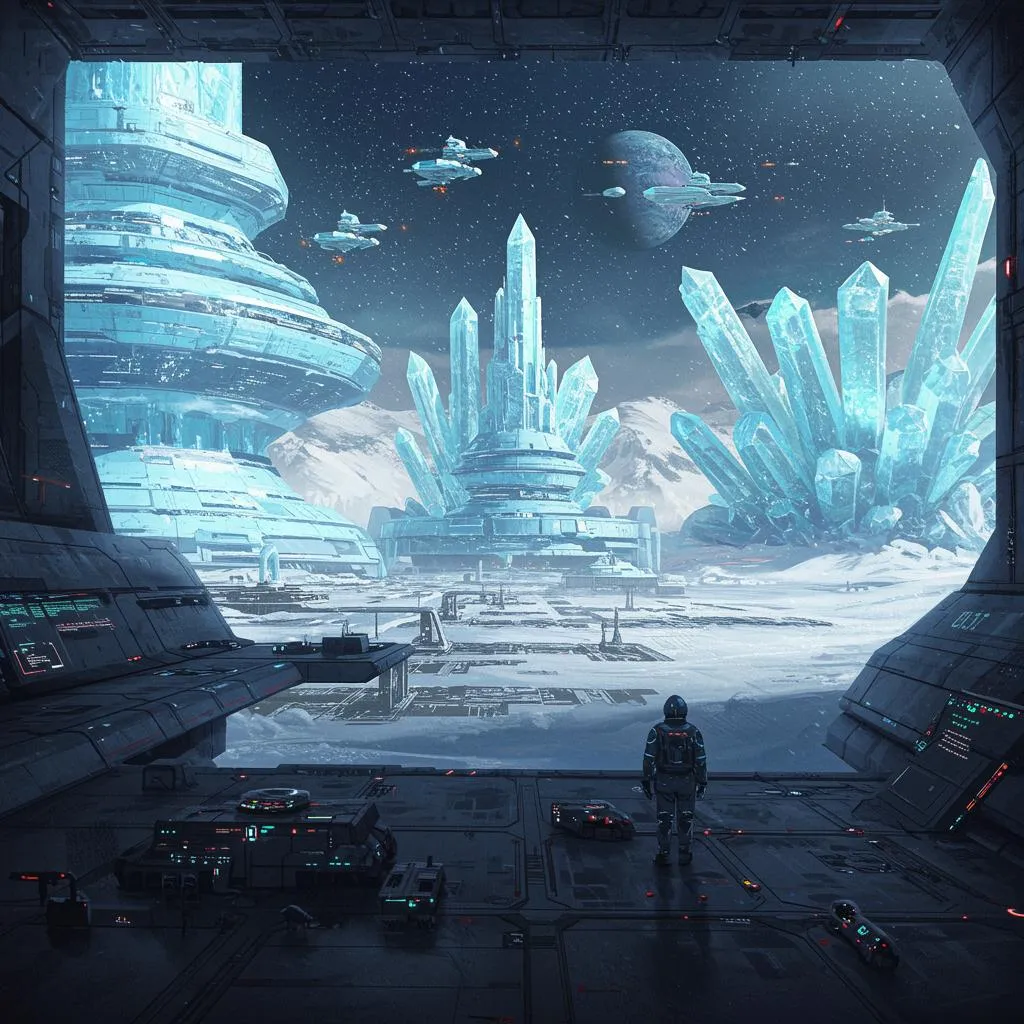 Frost — An ice planet with geothermal hotspots and crystal caves.